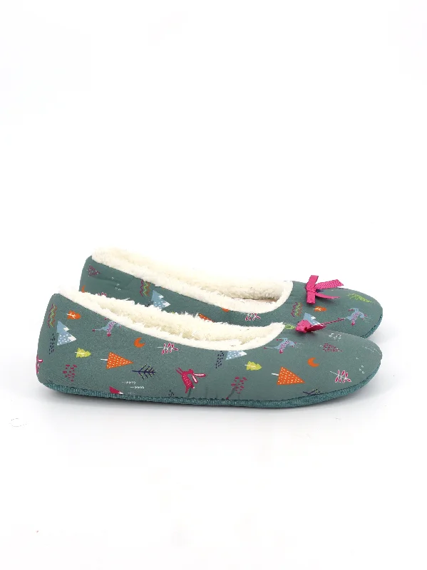 Women's Graphic printed Slippers,Green