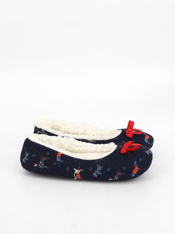 Women's Graphic Printed Slippers,Navy