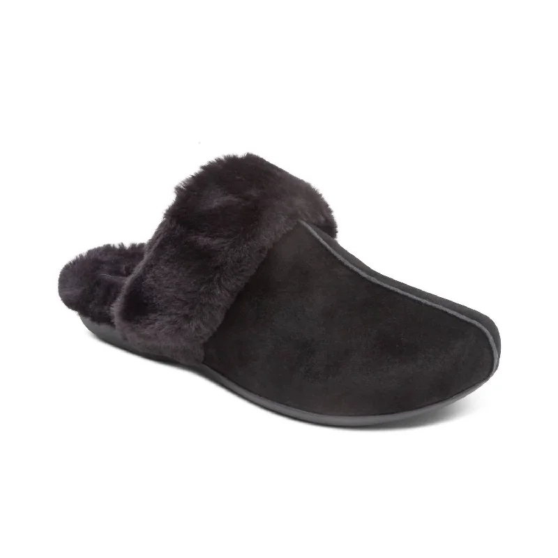 Arianna Arch Support Slipper In Black