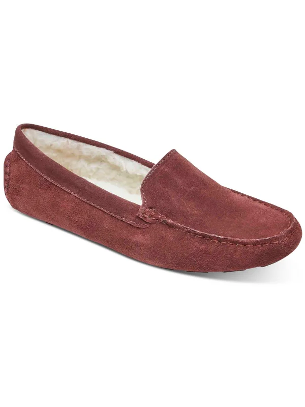 Bayview Womens Suede Cozy Moccasin Slippers