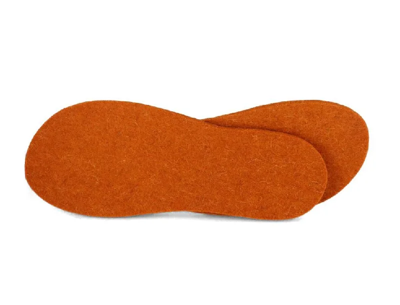 Colorful Felt Insoles in 5mm Thickness | WoolFit | orange