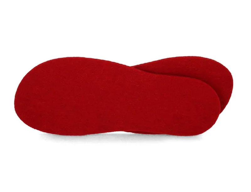 Colorful Felt Insoles in 5mm Thickness | WoolFit | red