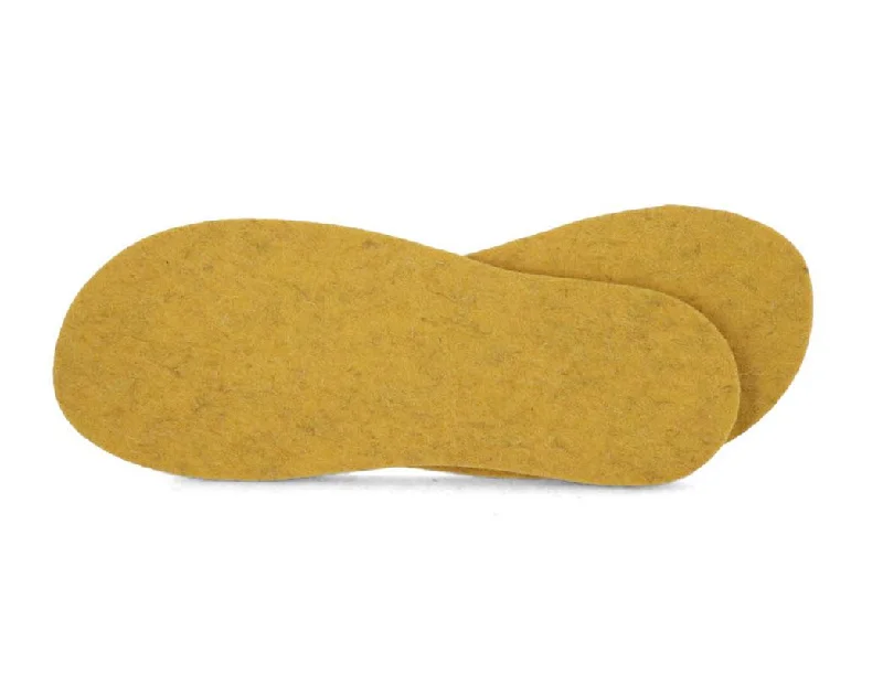 Colorful Felt Insoles in 5mm Thickness | WoolFit | yellow