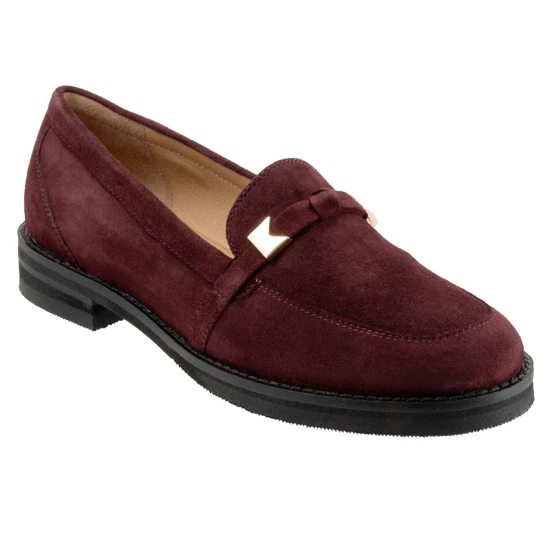 Femi Oxblood Red Suede Loafer Shoes