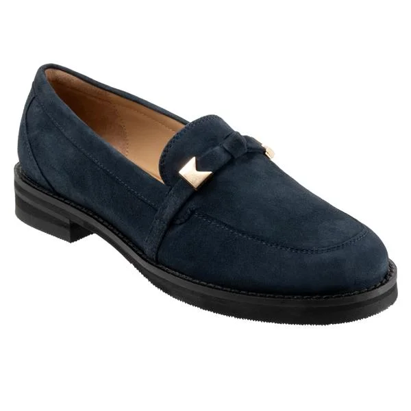 Femi  Navy Suede Loafer Shoes