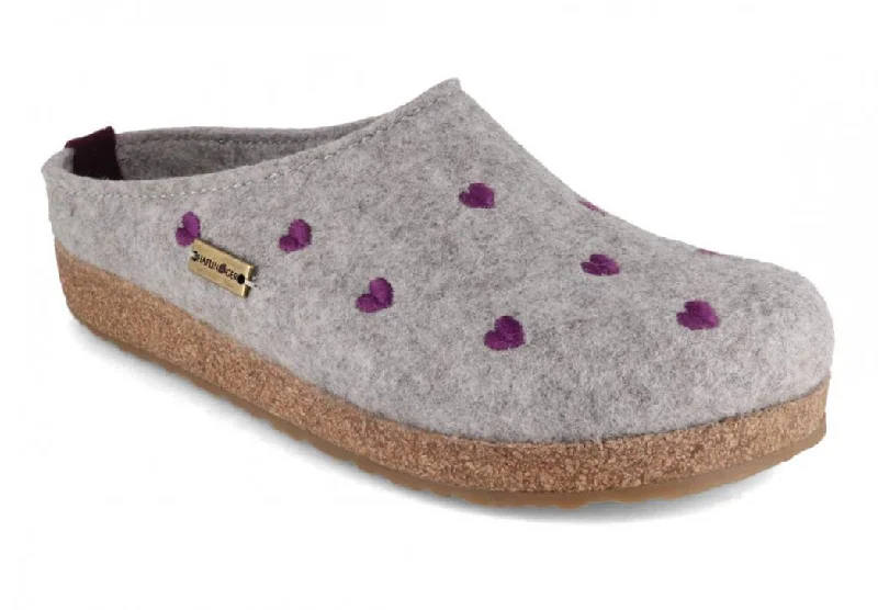 HAFLINGER Clog | Grizzly Cuoricino, Stone Gray