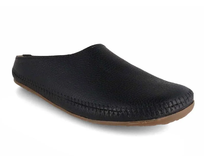 HAFLINGER Leather Slippers | Everest Softino, Black