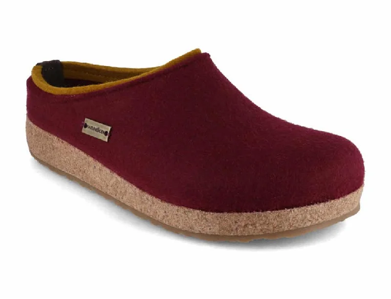 HAFLINGER Men Women Clogs 'Grizzly Kris', bordeaux