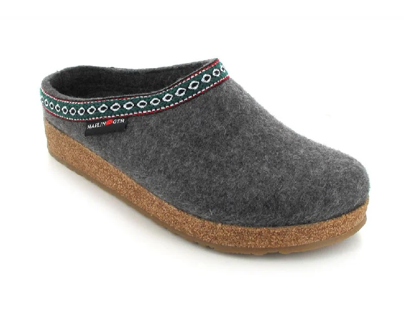 HAFLINGER® Slippers with Arch Support | Grizzly Franzl, anthracite