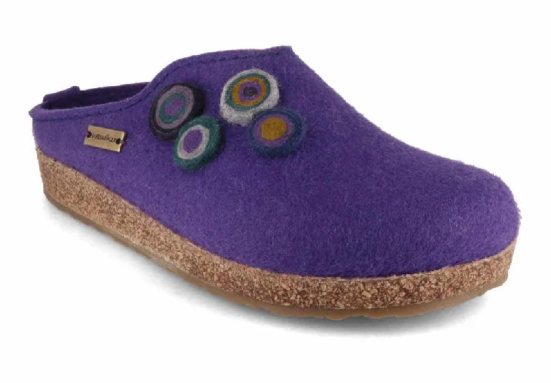 HAFLINGER Women Clogs 'Grizzly Kanon', purple