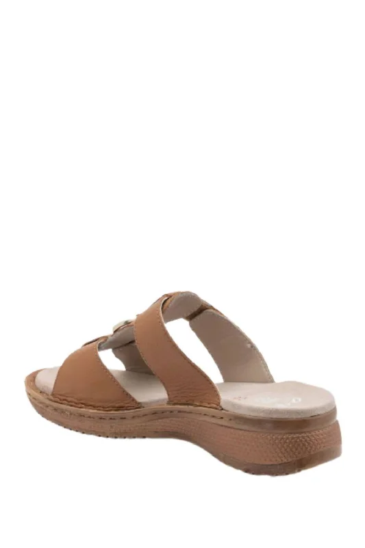 Herra Slide Sandal In Cognac