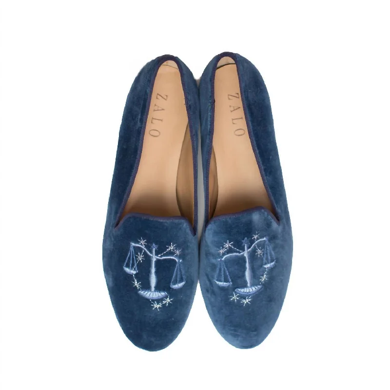 Libra Slipper In Blue Smoke