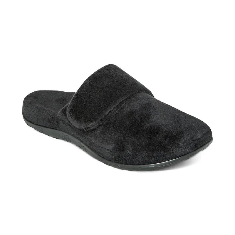 Mandy Closed Toe Slipper In Black