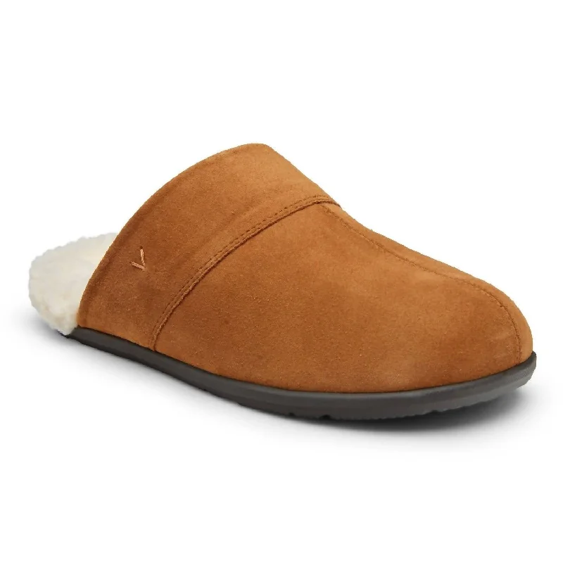 Men's Alfons Orthotic Comfort Slipper - Medium Width In Toffee