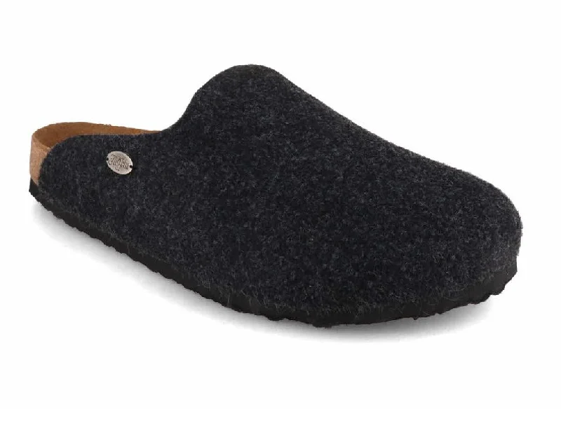 Tuffeln® Felt Mules «Famos», dark grey