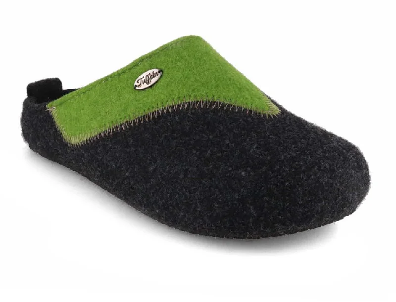 Tuffeln® Felt Slippers with Arch Support «Auszeit», gray green