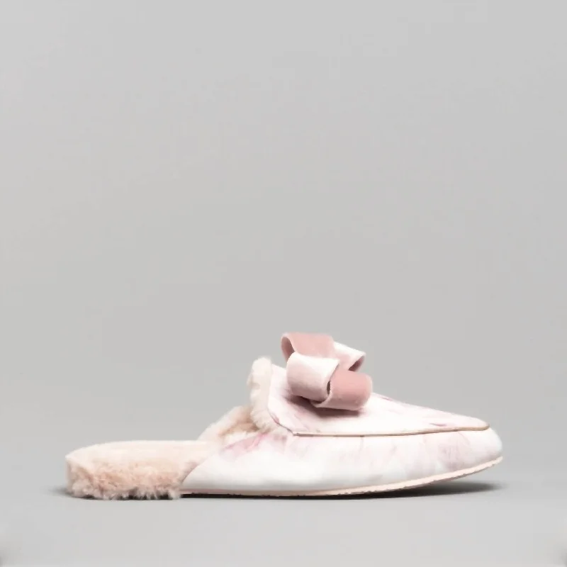 Women's Bhaybe Satin Moccasin Slippers In Pink