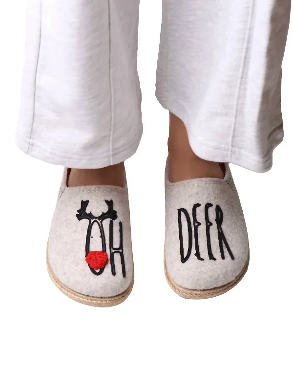 Women's Deli Slippers In Ecru