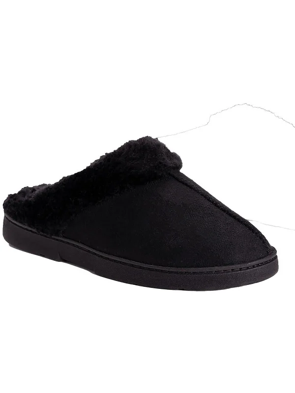 Womens Faux Fur Manmade Moccasin Slippers