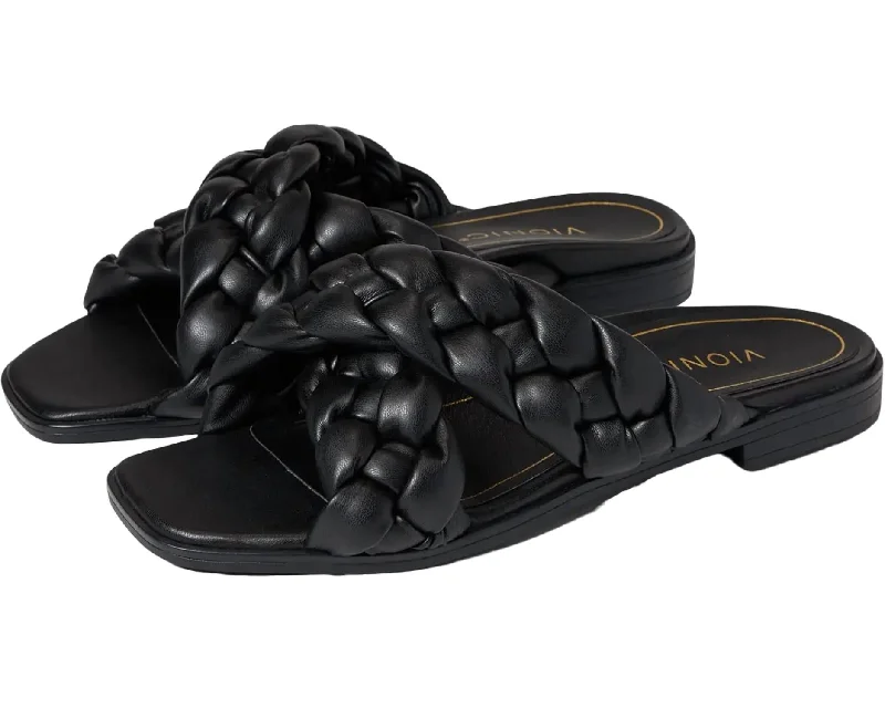 Women's Kalina Braided Sandals In Black Nappa