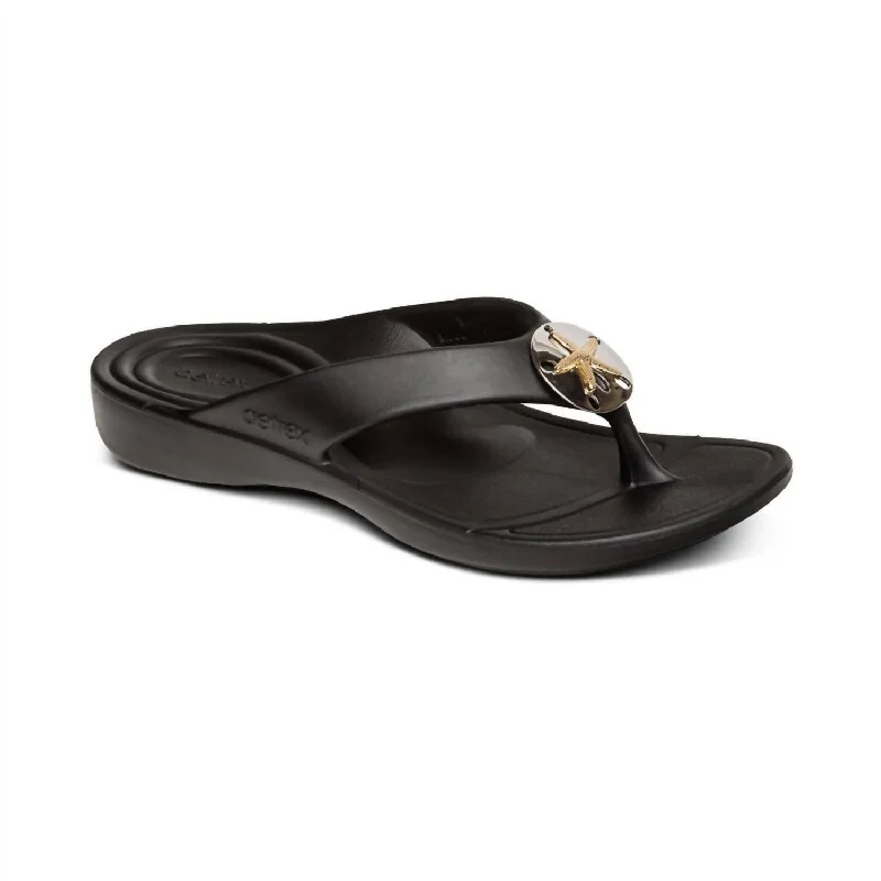 Women's Maui Starfish Orthotic Flips In Black