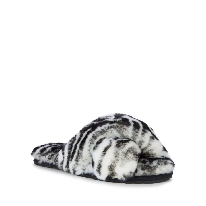 Women's Mayberry Slipper In Black Zebra