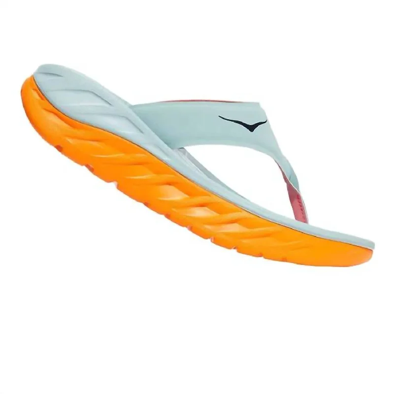 Women's Ora Recovery Flip Flop In Blue Haze/bright Marigold