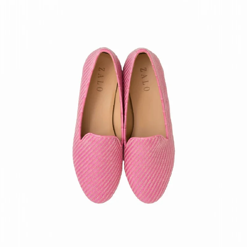 Women's Raffia Slipper In Fuchsia