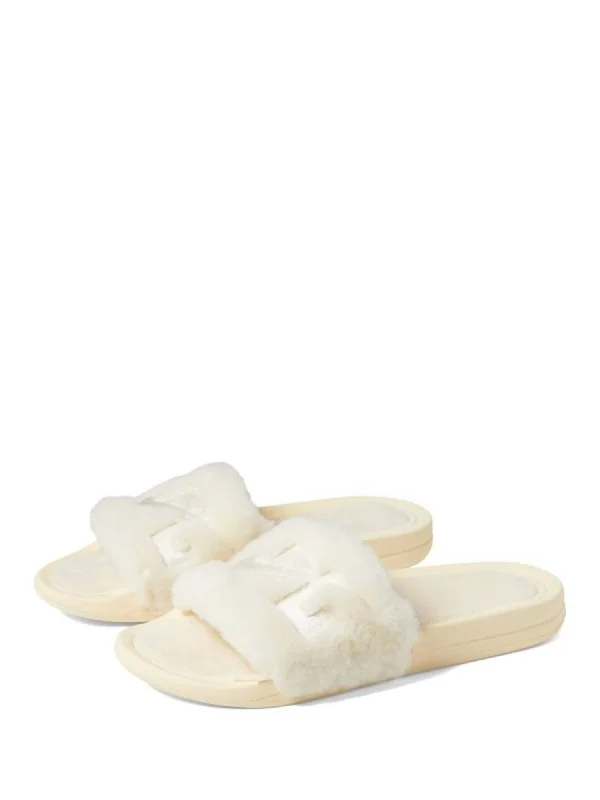 Women's Shearling Slide In Vanilla