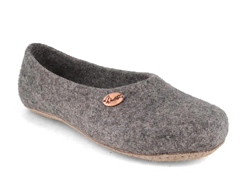 WoolFit® Ballerina Slippers, light grey