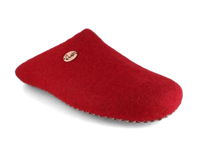 WoolFit® Eco-Friendly Guest Slippers 'Tibet', dark red