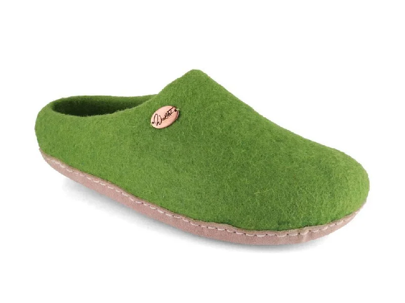 WoolFit® Felt Slippers | Footprint, green