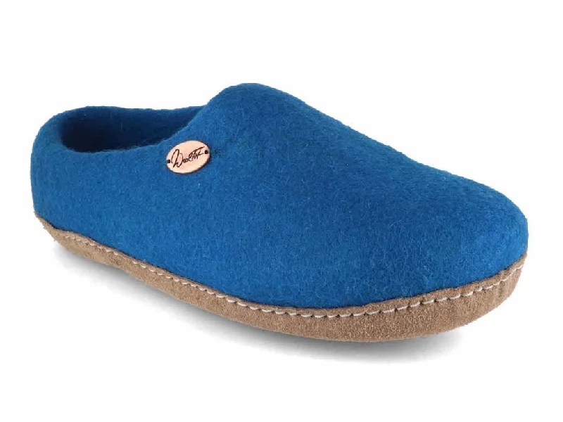 WoolFit® Felt Slippers Footprint, royal blue