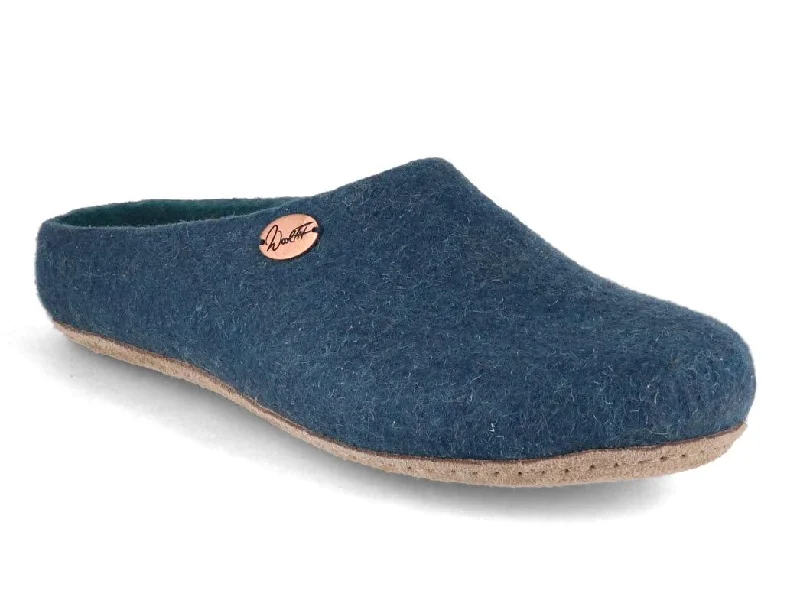 WoolFit® Summer Slippers 'Step', blue + turquoise