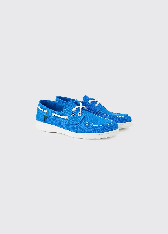 Biarritz Canvas Boat Shoe - Blue Mist