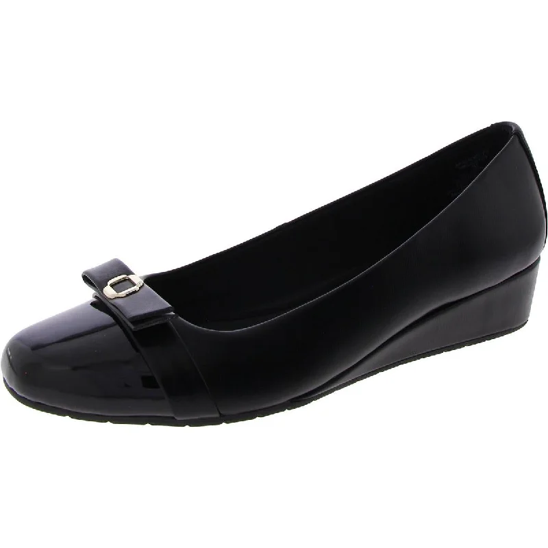 Anne Klein Womens Madelyn  Faux Leather Slip On Moccasins