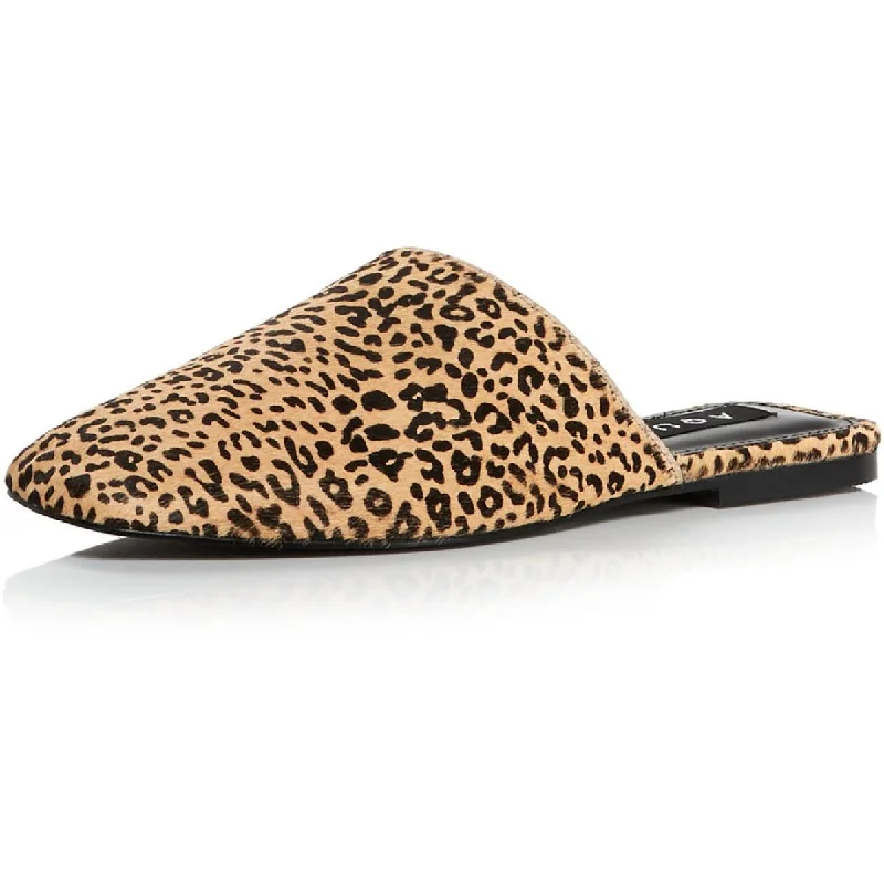 Aqua Womens Bae Cow Hair Slip-On Mules