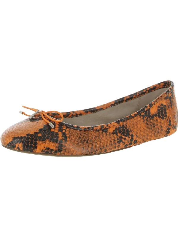 hot orange snake print leather