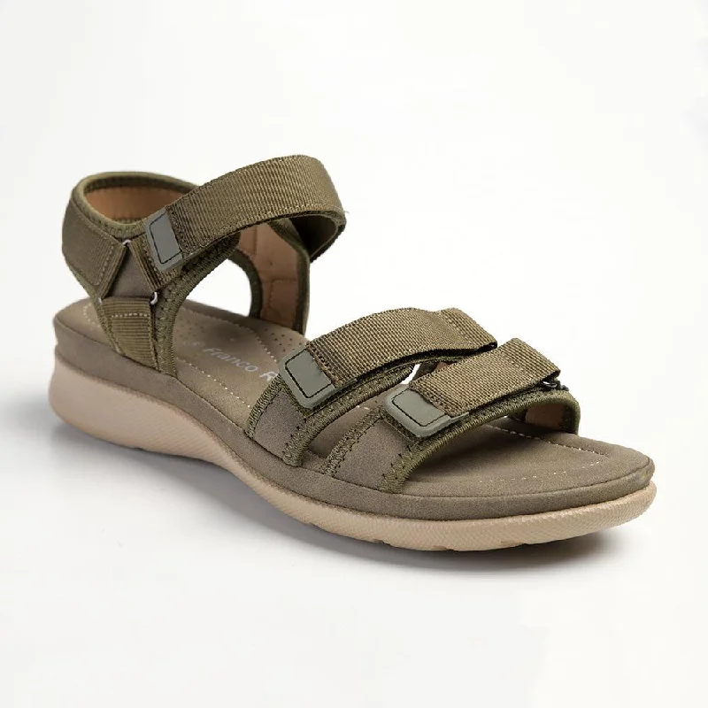 Franco Rossi Ladies Adventure Strap Sandals - Olive