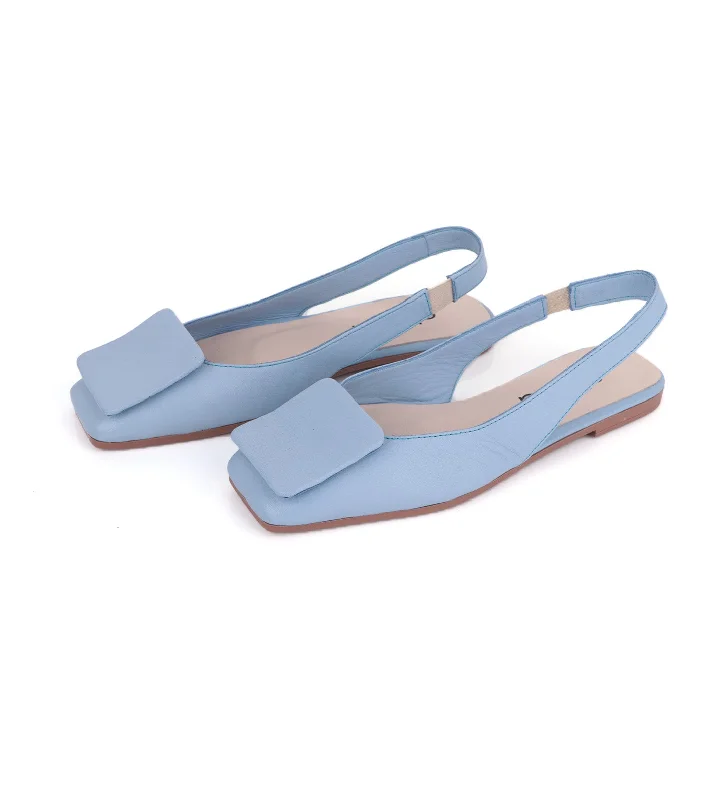 Slingback Flats Blue Bell