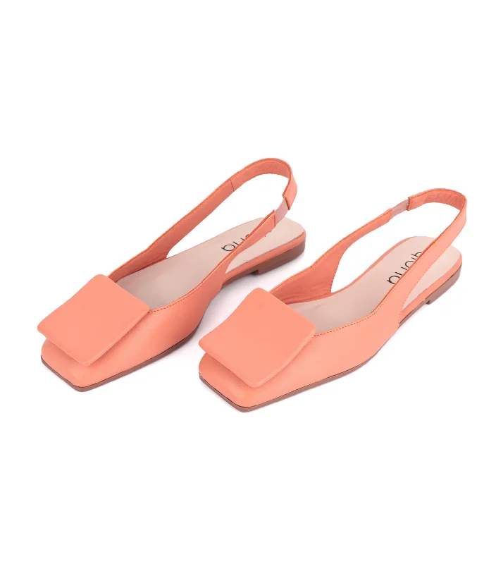 Slingback Flats Shell Coral