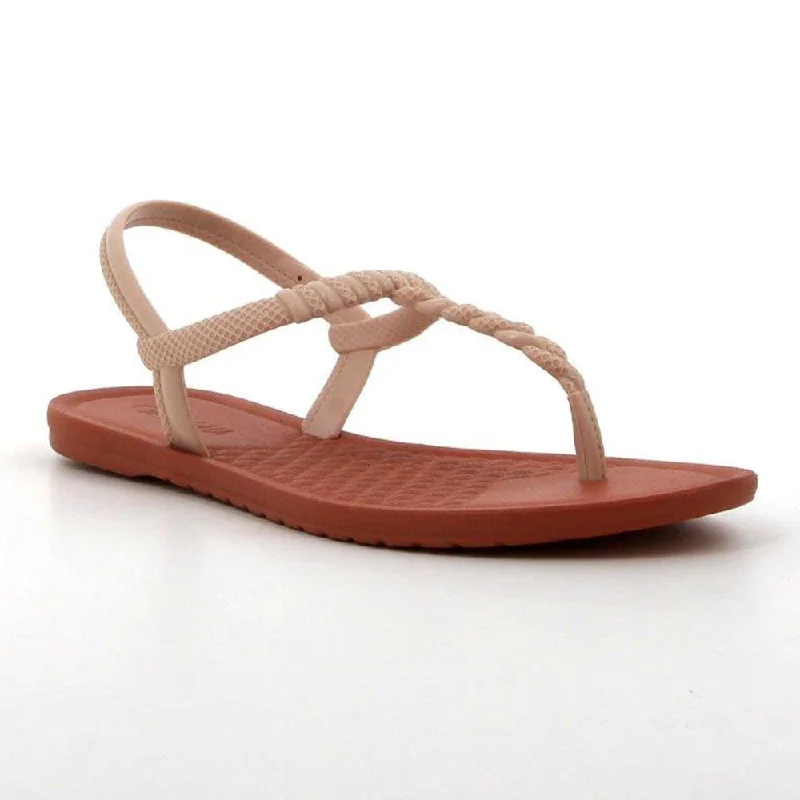 Grendha Back Strap Sandals - Dark Nude