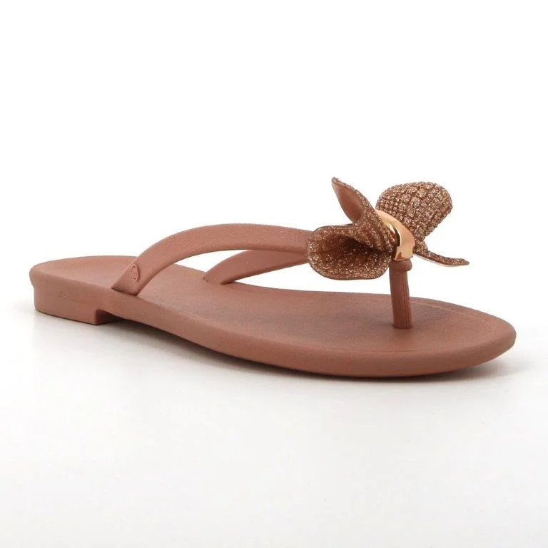 Grendha Thong with Bow Sandal - Nude