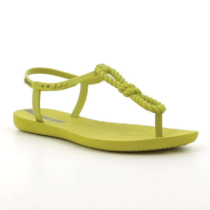 Ipanema Slingback Thong Sandal with Knotted Trim - Green