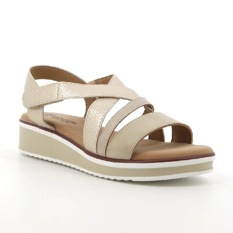 Pierre Cardin Denna Beige Cross Over Sandal  - Beige