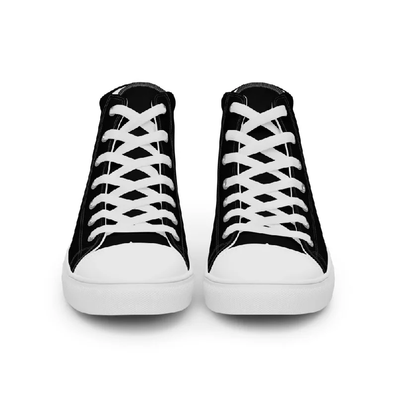 PLANE-SPOT-ER (BLACK) Men’s high top canvas shoes