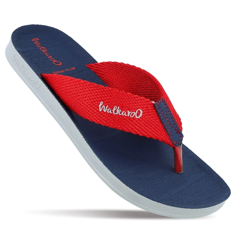 Walkaroo Men Solid Thong Sandals  - WG5002 Red